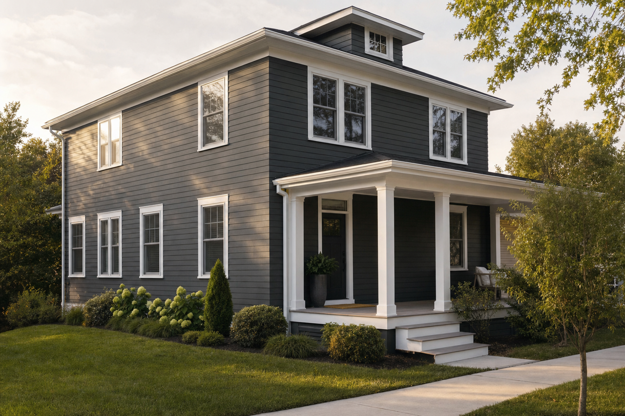 Blacktop by Benjamin Moore on exterior