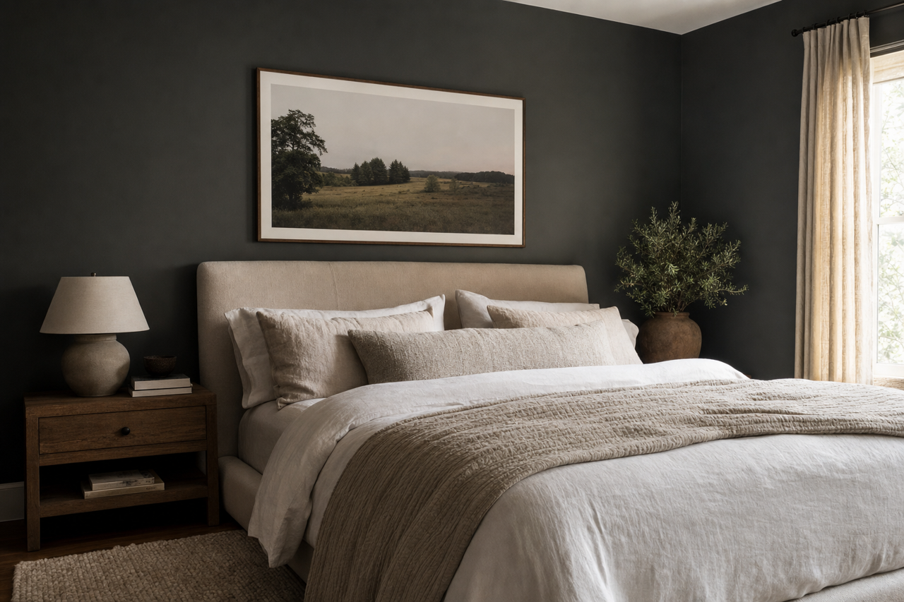 Blacktop by Benjamin Moore on interiors