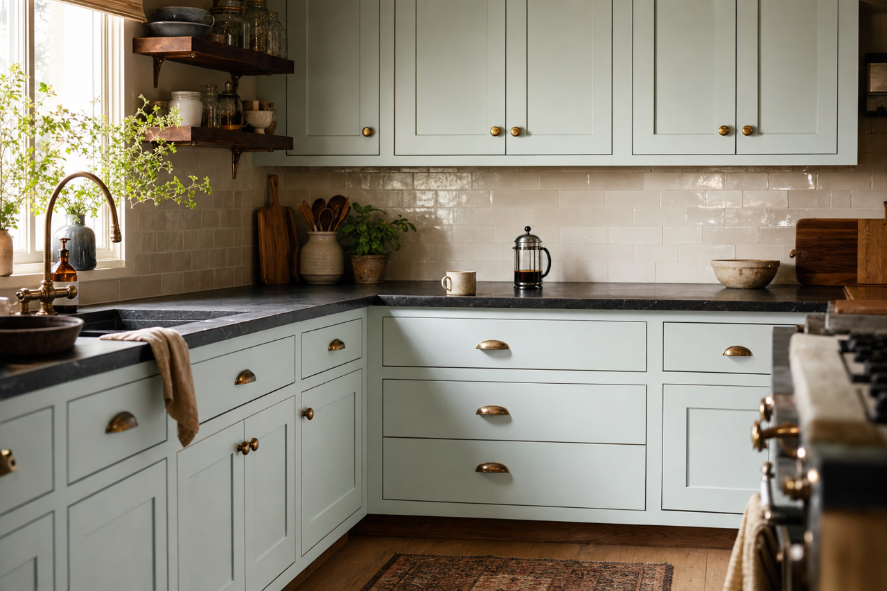 Patriotic by Benjamin Moore on cabinets