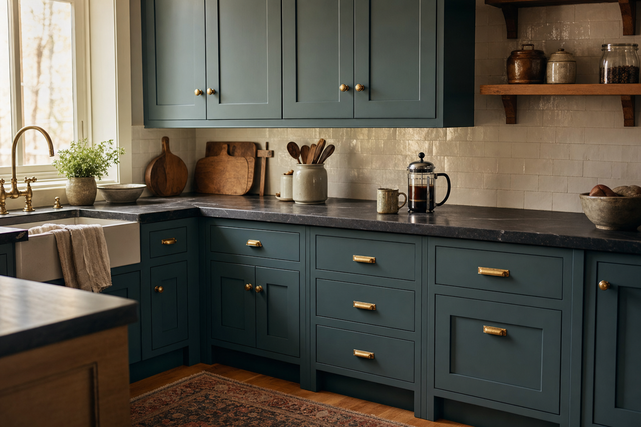 Amazon by Benjamin Moore on cabinets