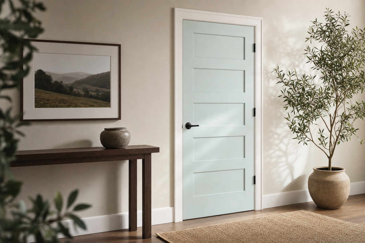 Whispering by Benjamin Moore on interior-doors