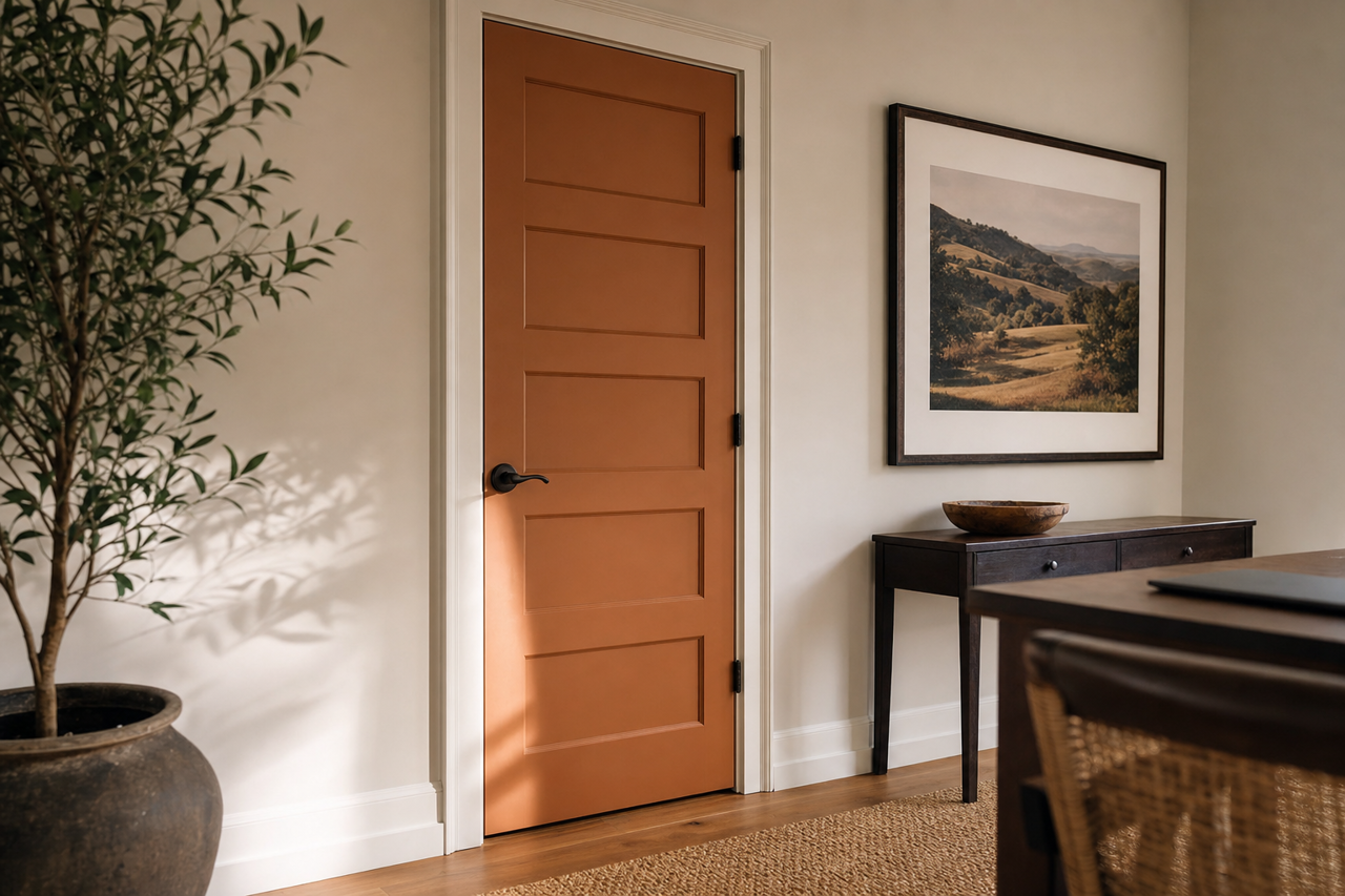 Char by Benjamin Moore on interior-doors