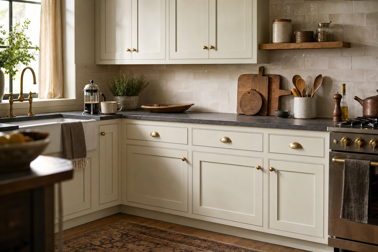 Gray by Benjamin Moore on cabinets