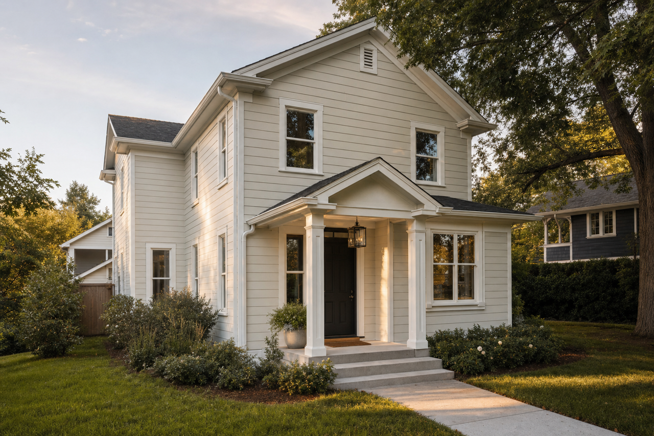 Gray by Benjamin Moore on exterior