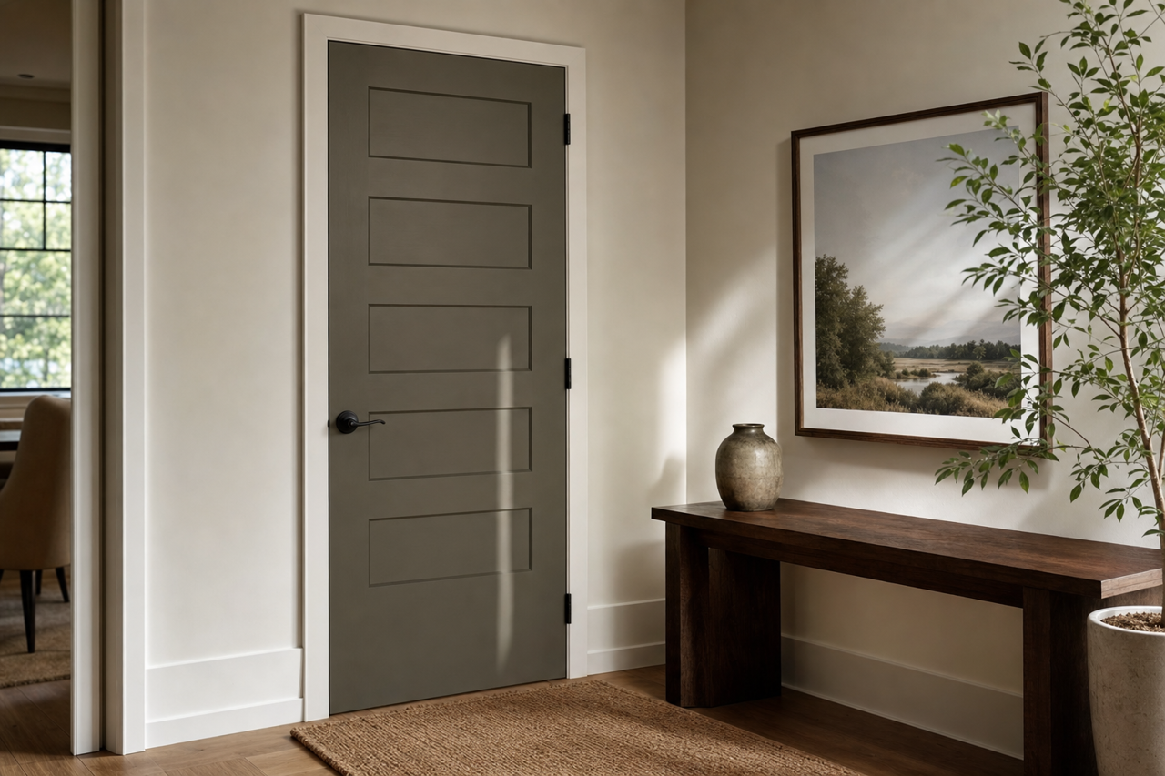 Mohegan by Benjamin Moore on interior-doors