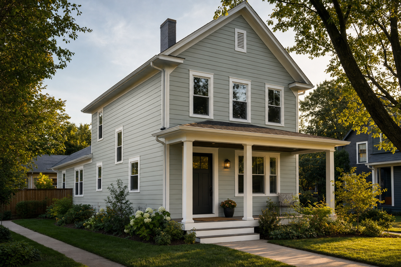 Misted by Benjamin Moore on exterior