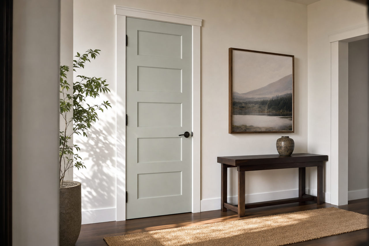 Misted by Benjamin Moore on interior-doors