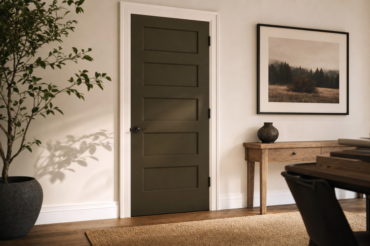 River by Benjamin Moore on interior-doors