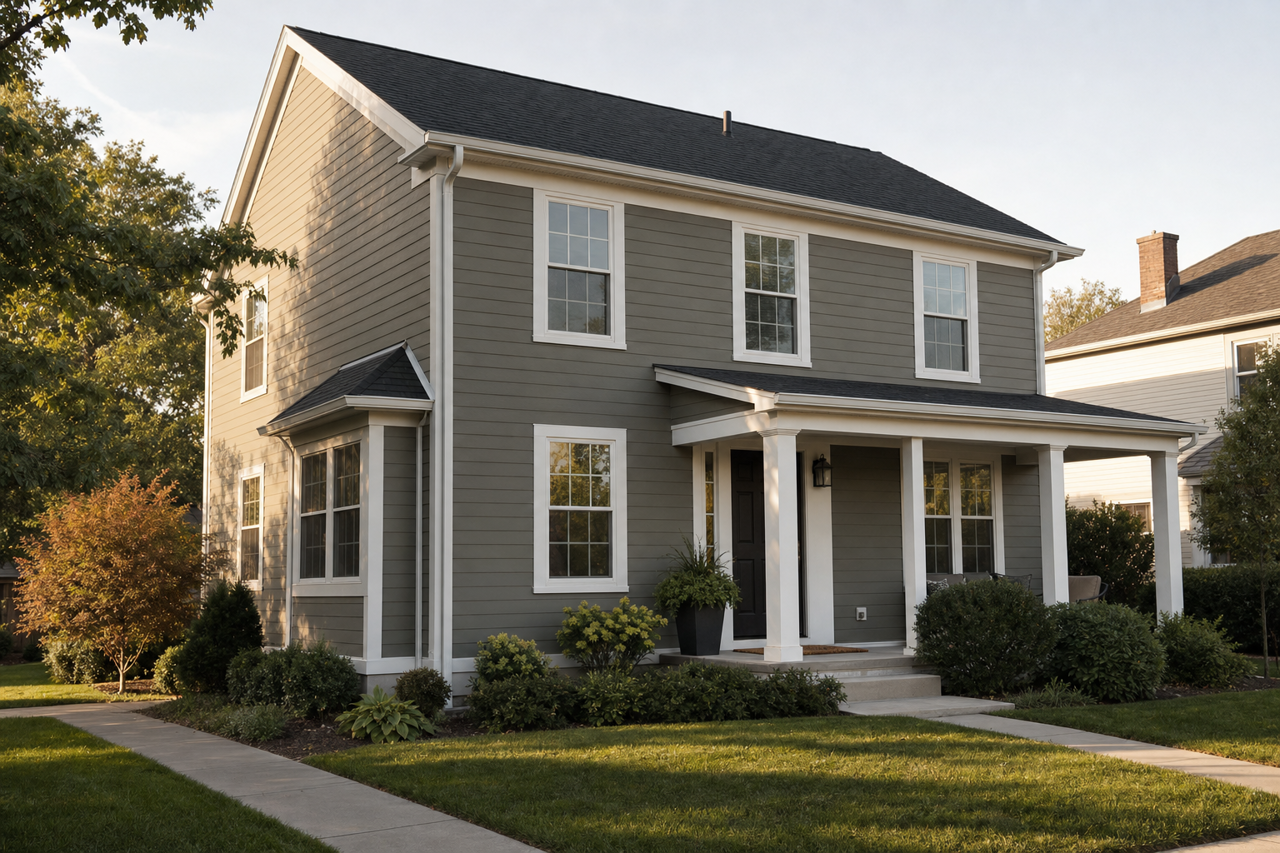 Sharkskin by Benjamin Moore on exterior