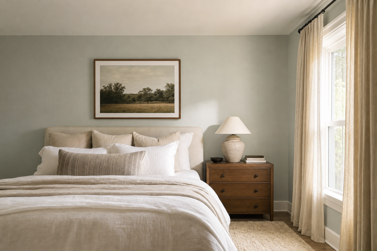 Silver by Benjamin Moore on interiors