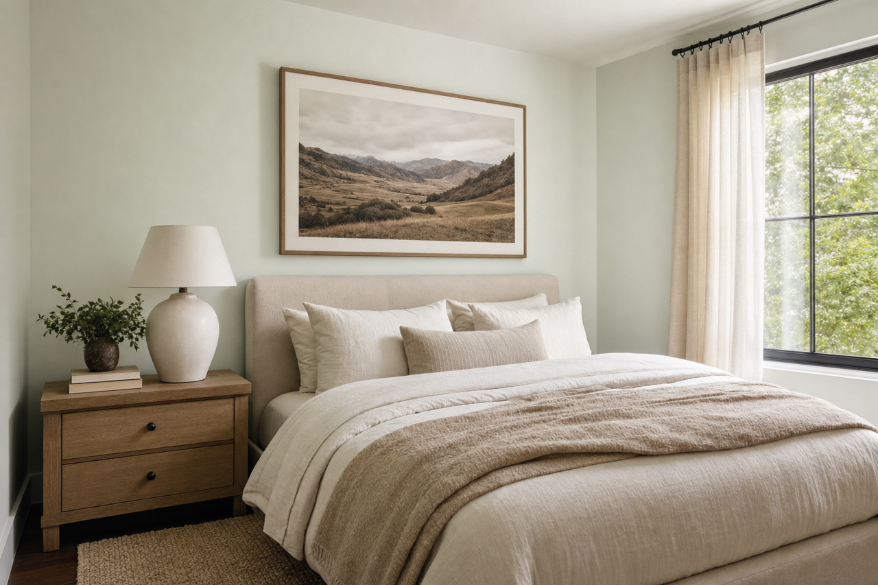 White by Benjamin Moore on interiors