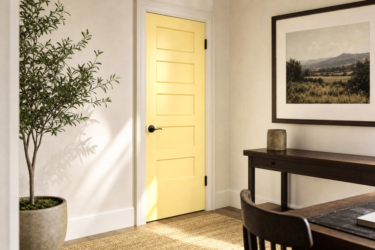 Valley by Benjamin Moore on interior-doors