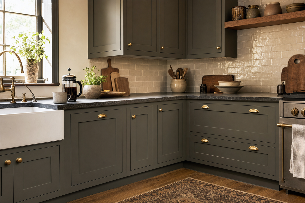 Tuscany by Benjamin Moore on cabinets