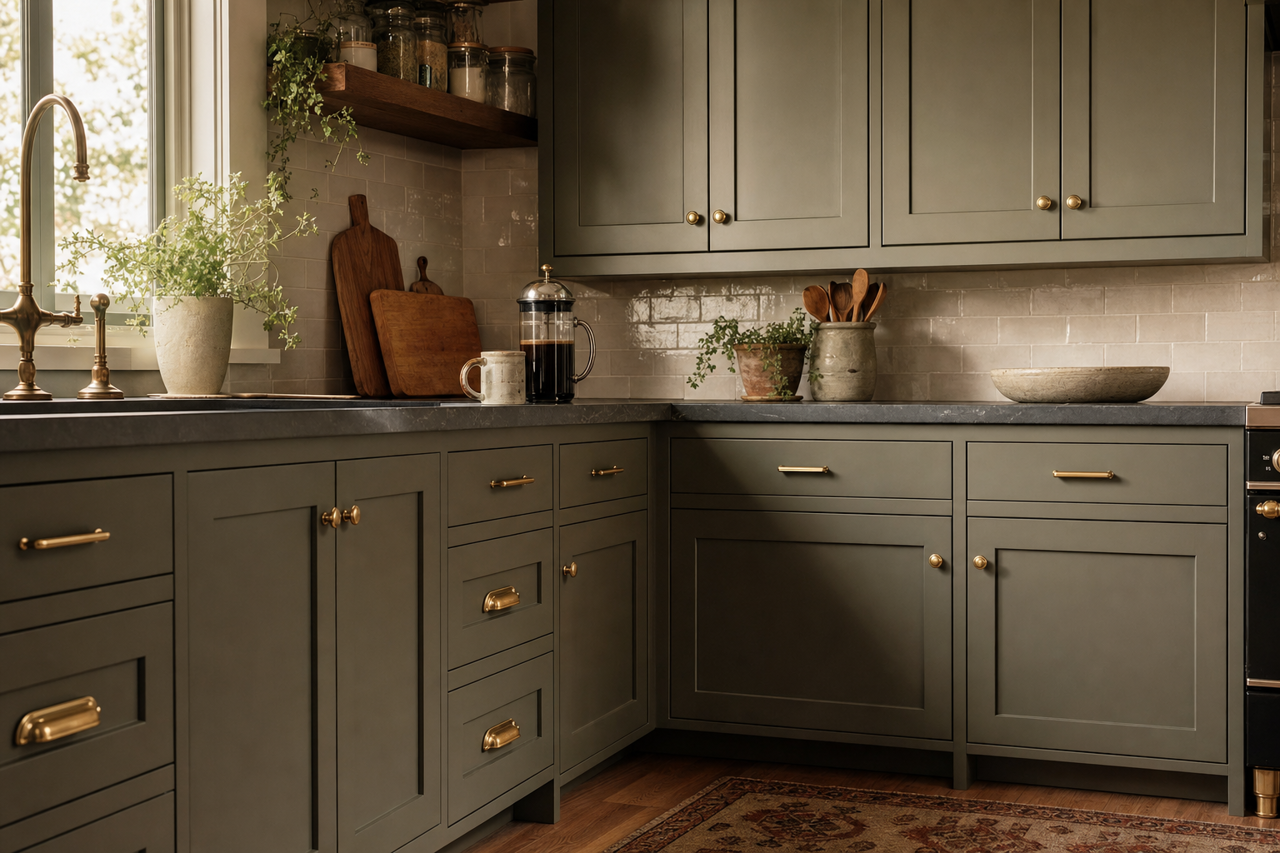 Dark by Benjamin Moore on cabinets
