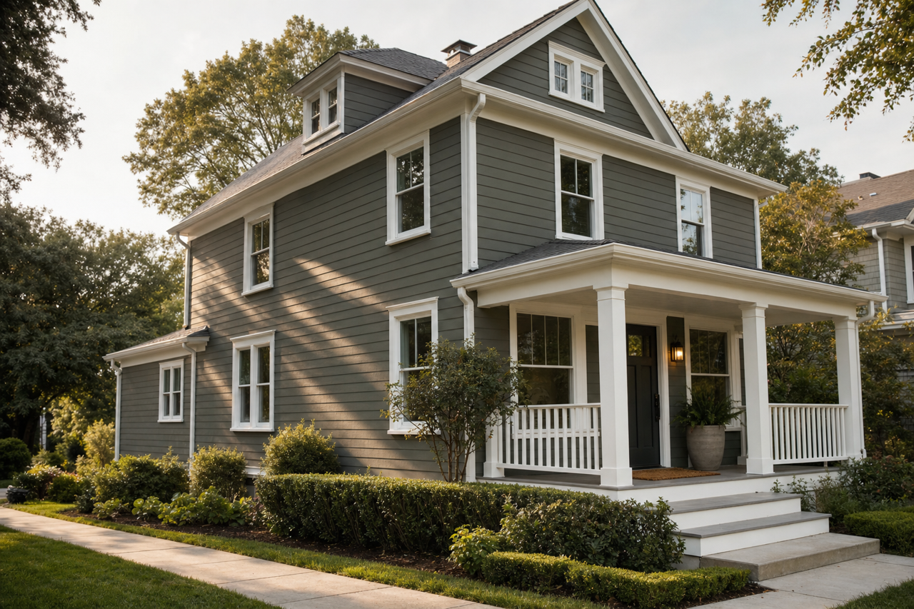 Dark by Benjamin Moore on exterior
