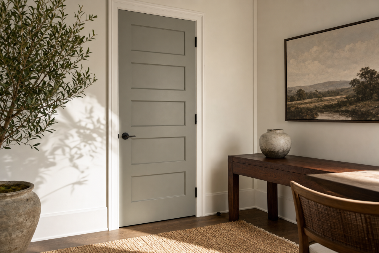 Storm by Benjamin Moore on interior-doors