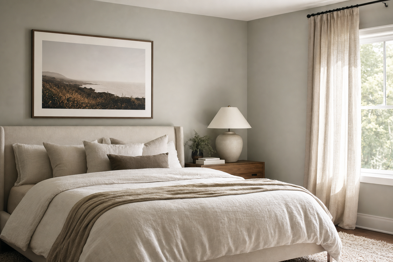 Gray by Benjamin Moore on interiors