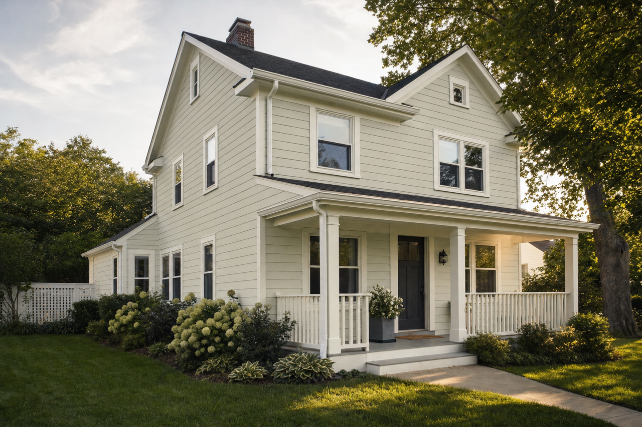 Moonshine by Benjamin Moore on exterior