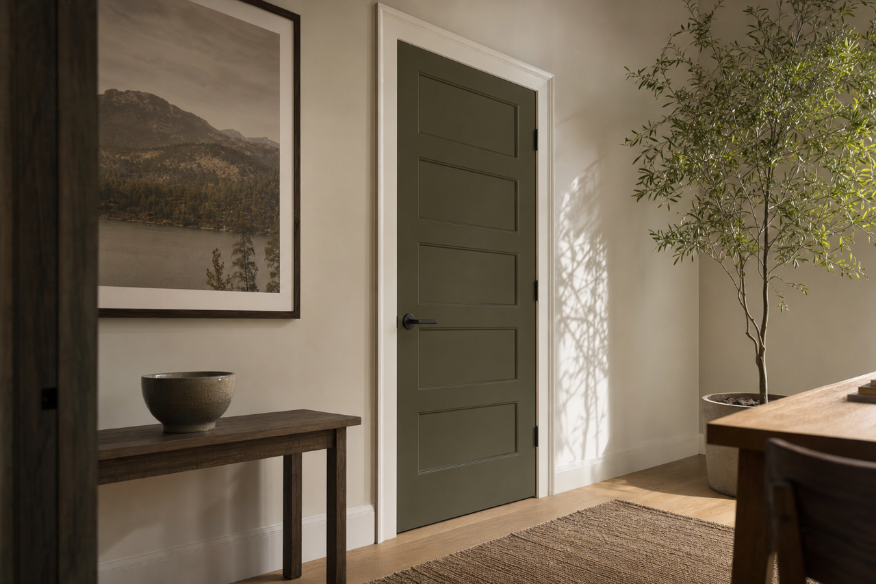 Artichoke by Benjamin Moore on interior-doors