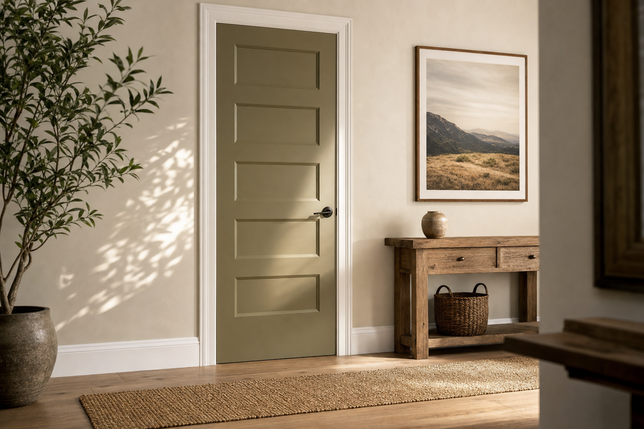 Cabbage by Benjamin Moore on interior-doors
