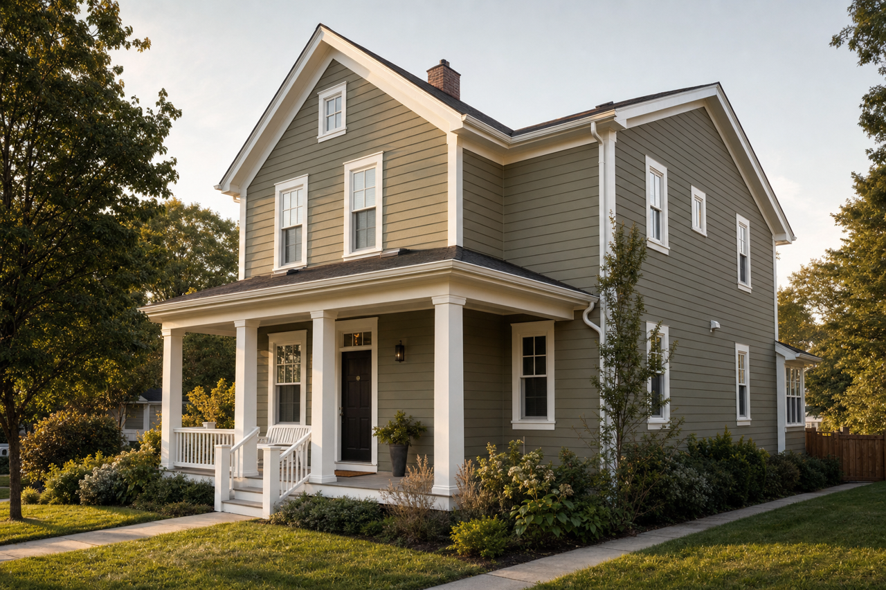 Army by Benjamin Moore on exterior