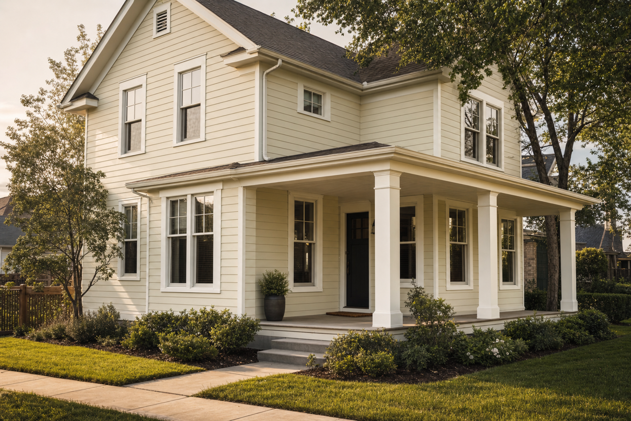 Titanium by Benjamin Moore on exterior