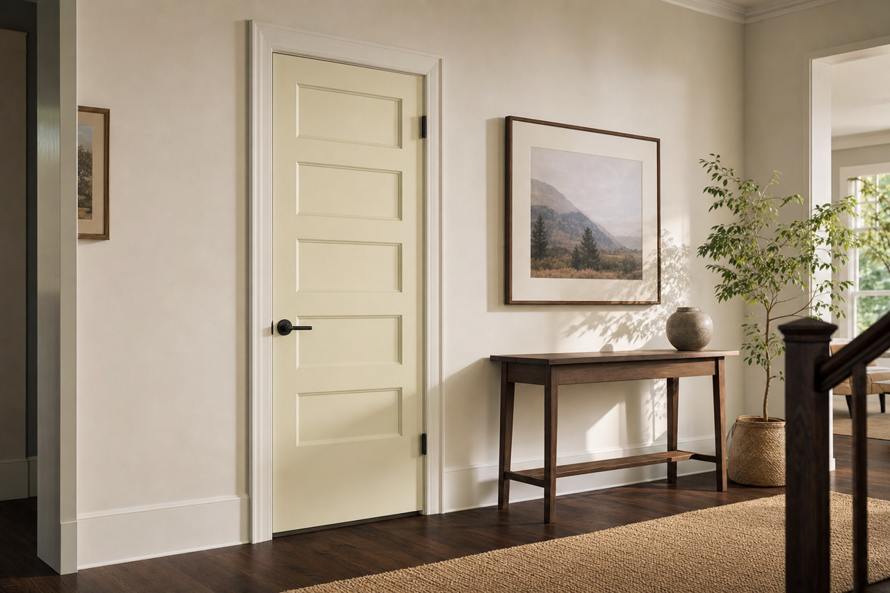 Titanium by Benjamin Moore on interior-doors