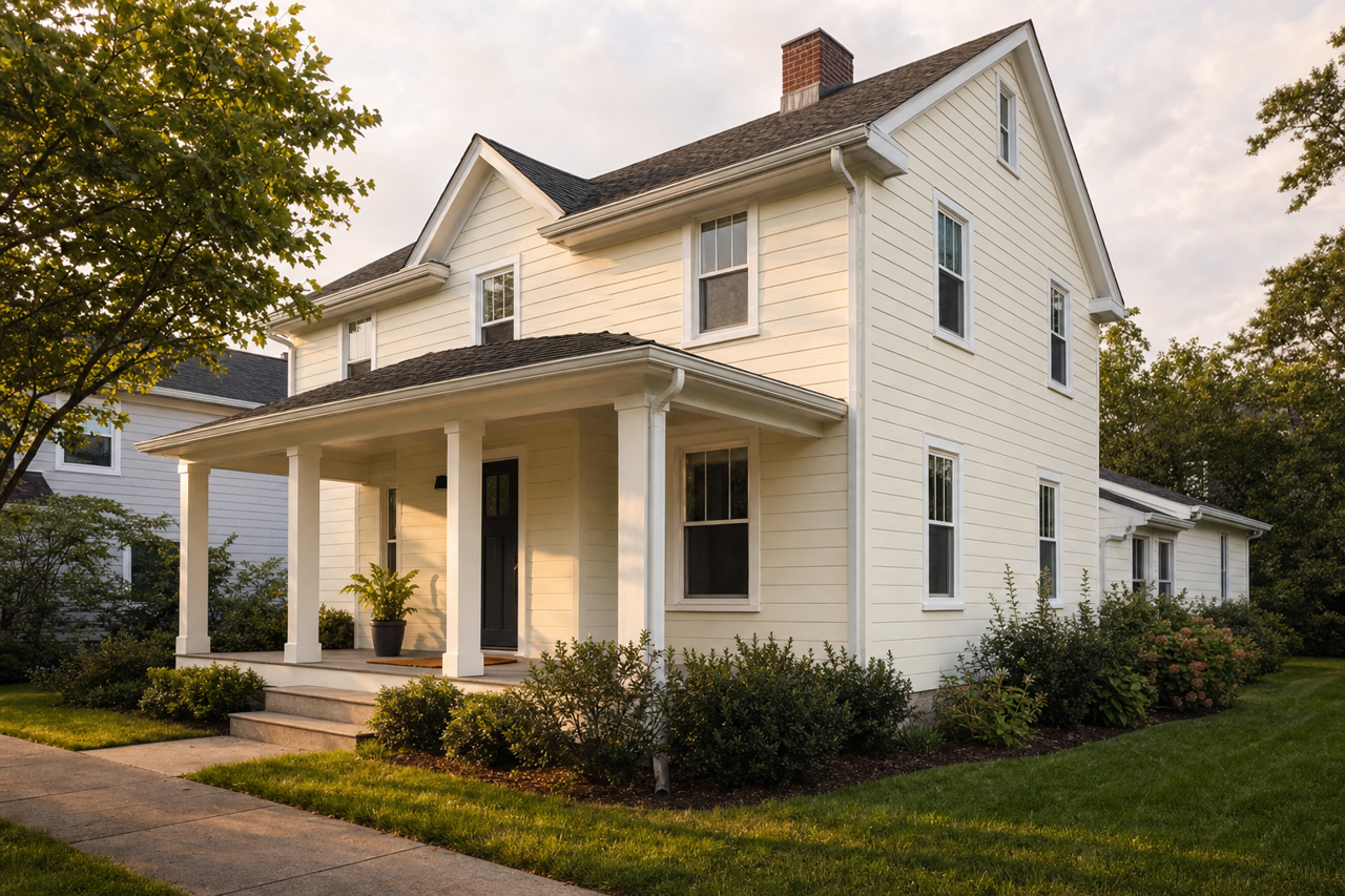 Vanilla by Benjamin Moore on exterior