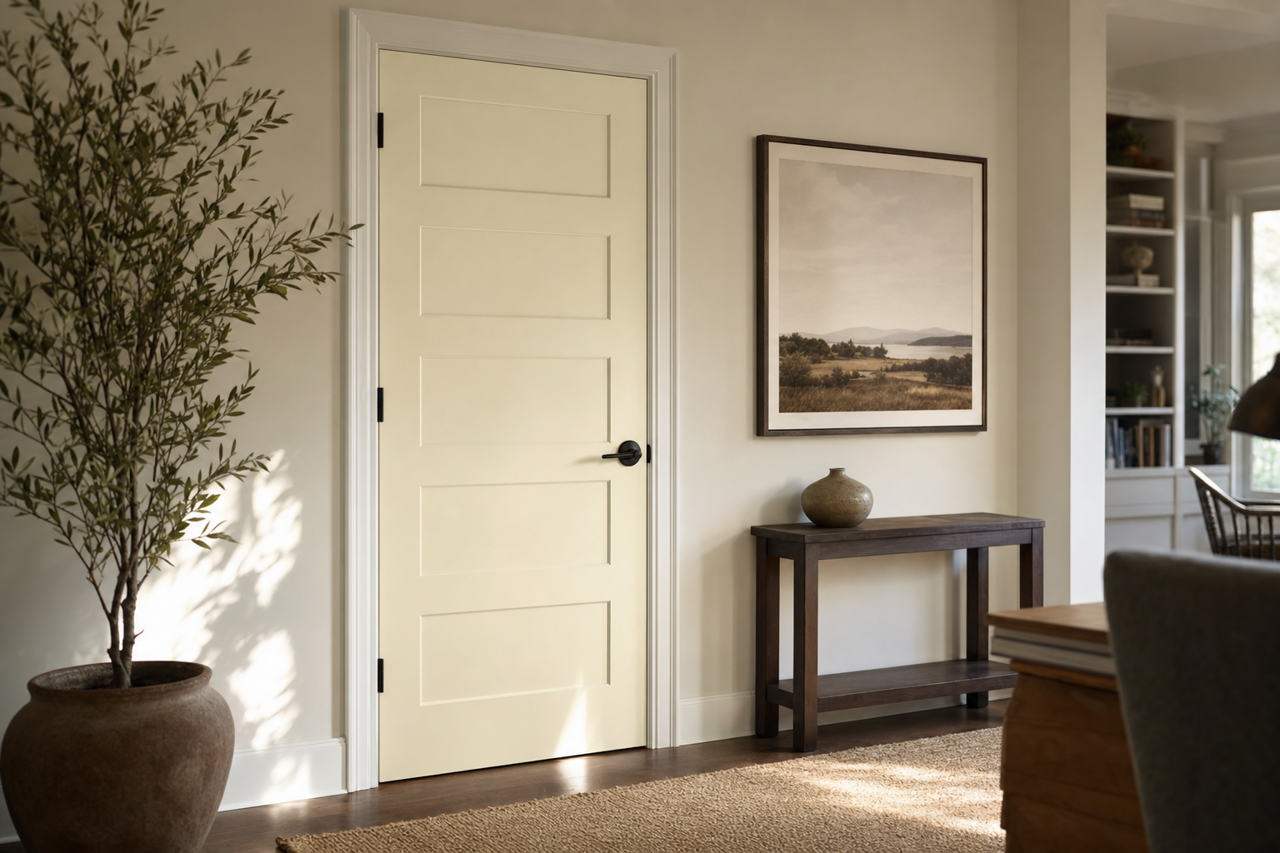 Vanilla by Benjamin Moore on interior-doors
