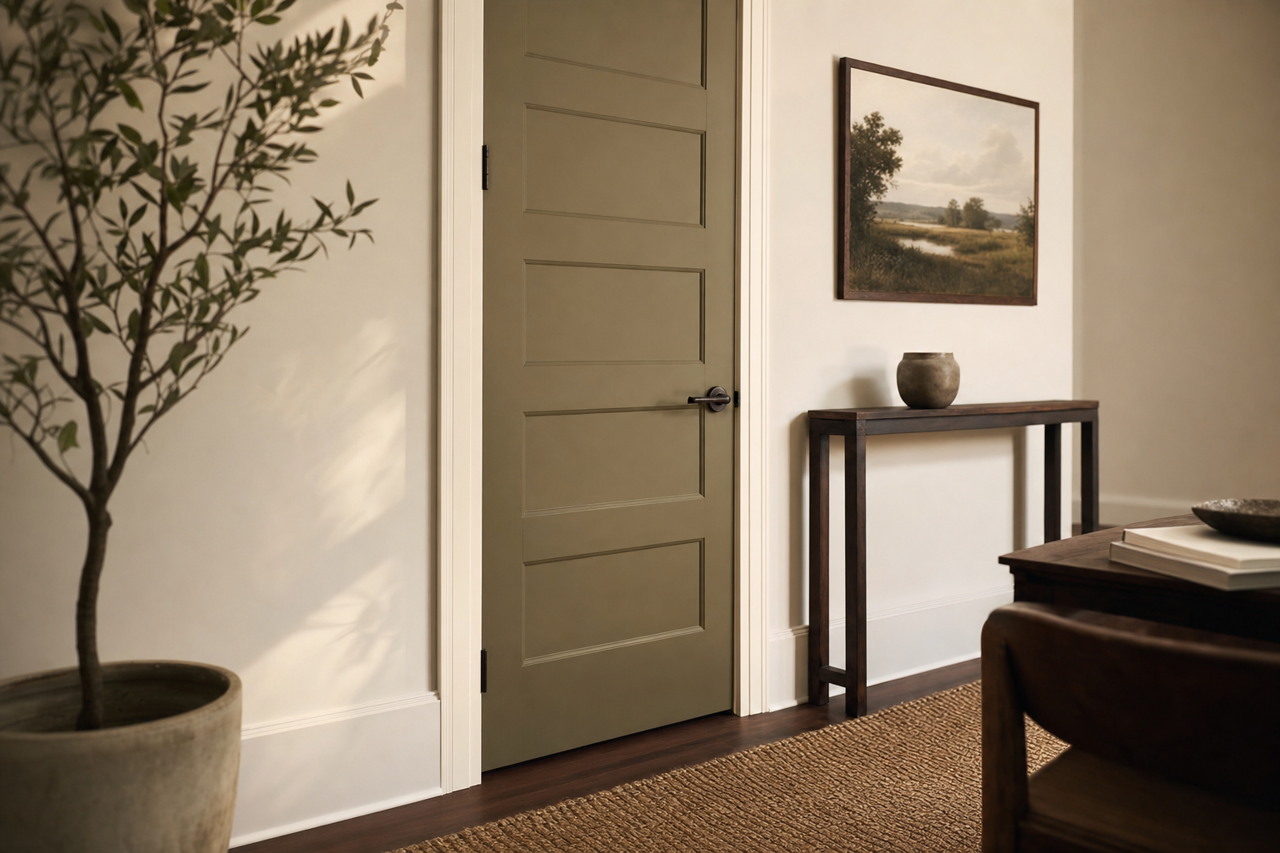 Turtle by Benjamin Moore on interior-doors