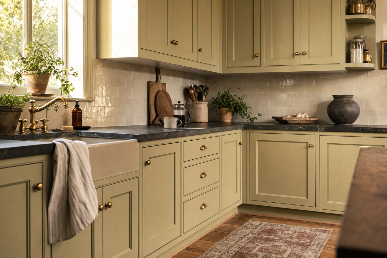 Dry by Benjamin Moore on cabinets