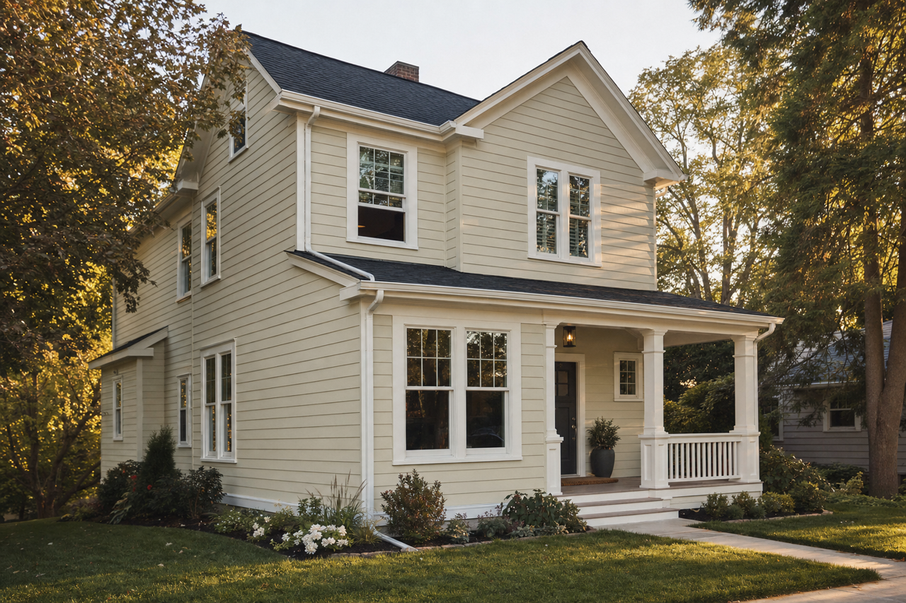 Gray by Benjamin Moore on exterior
