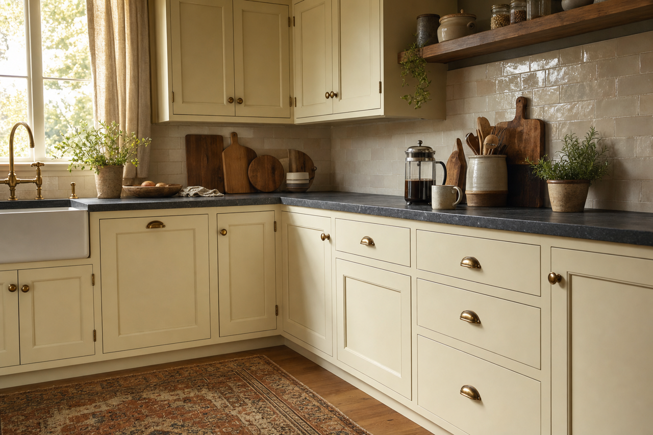 November by Benjamin Moore on cabinets