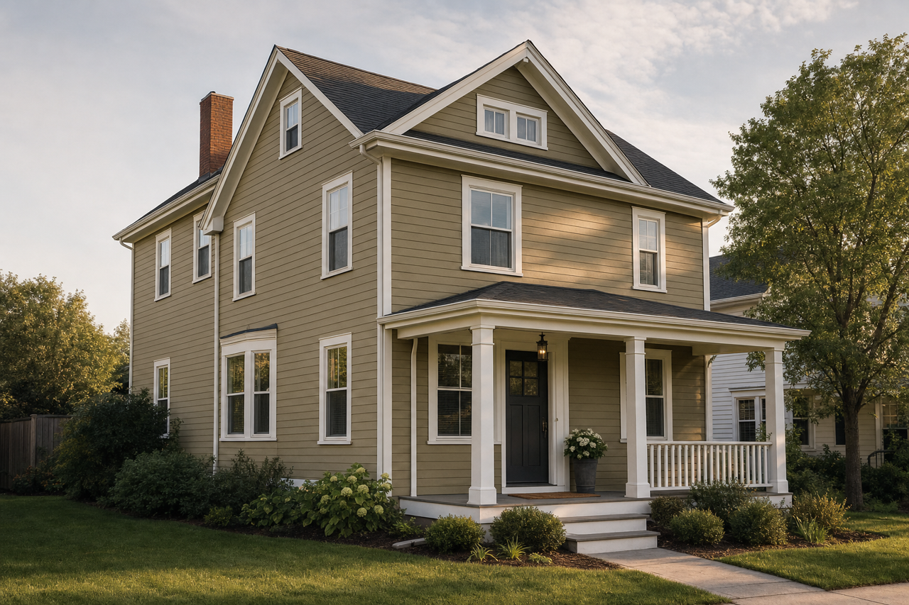 Sage by Benjamin Moore on exterior