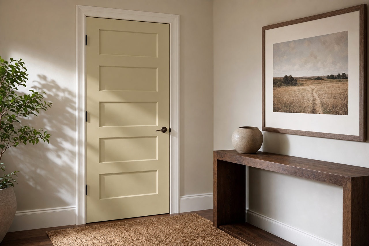 Camouflage by Benjamin Moore on interior-doors