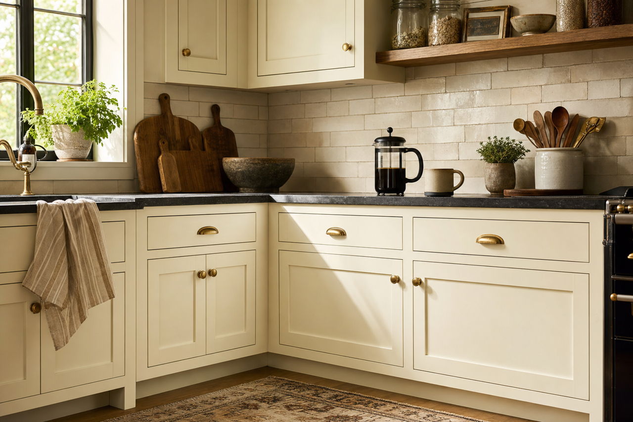 Moonlight by Benjamin Moore on cabinets
