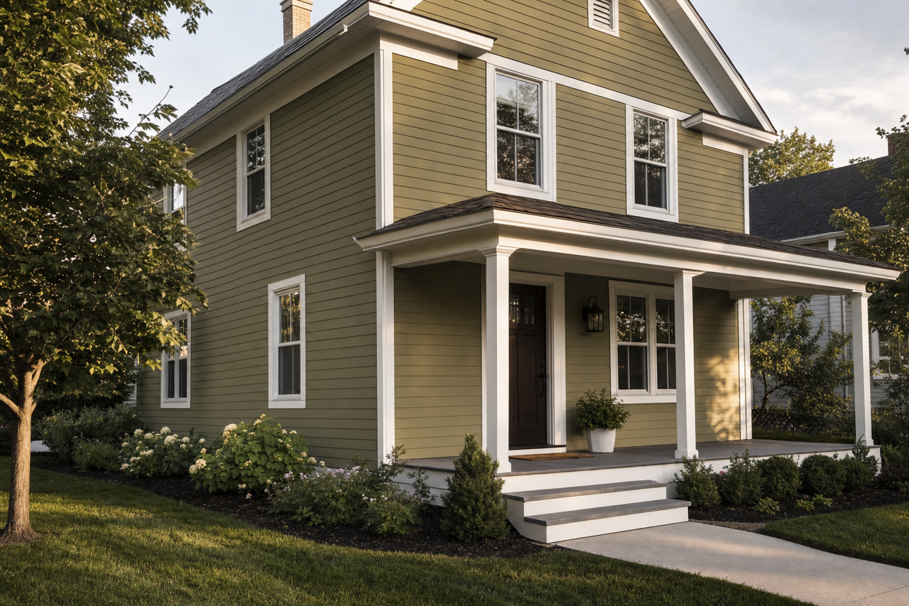 Guacamole by Benjamin Moore on exterior