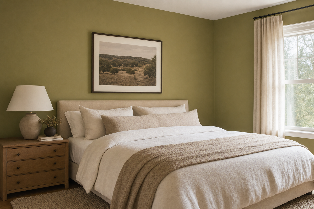 Guacamole by Benjamin Moore on interiors