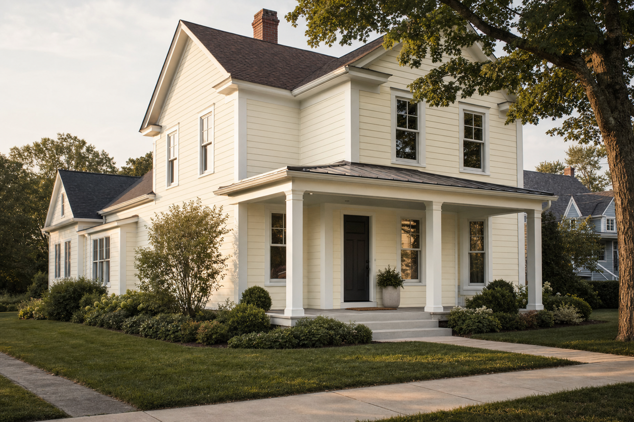Snowfall by Benjamin Moore on exterior