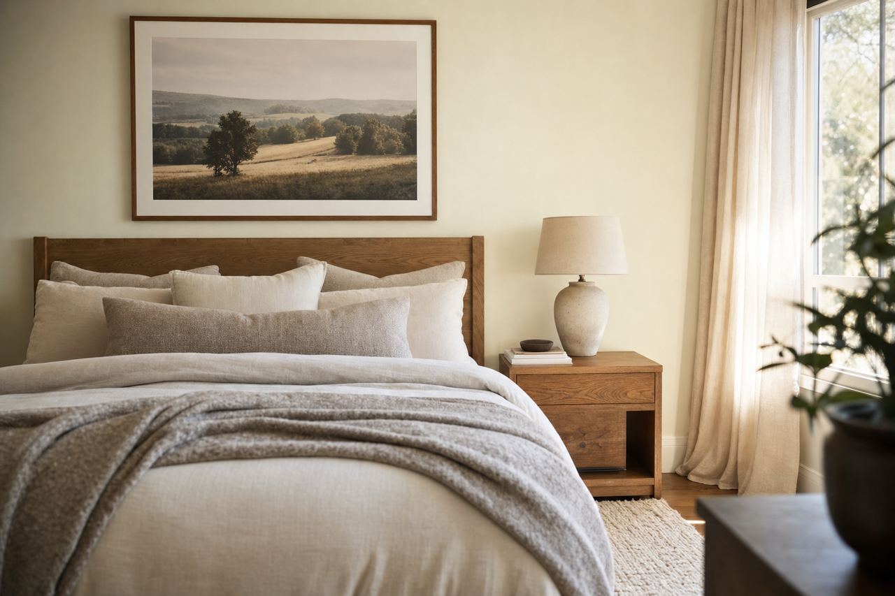 Snowfall by Benjamin Moore on interiors
