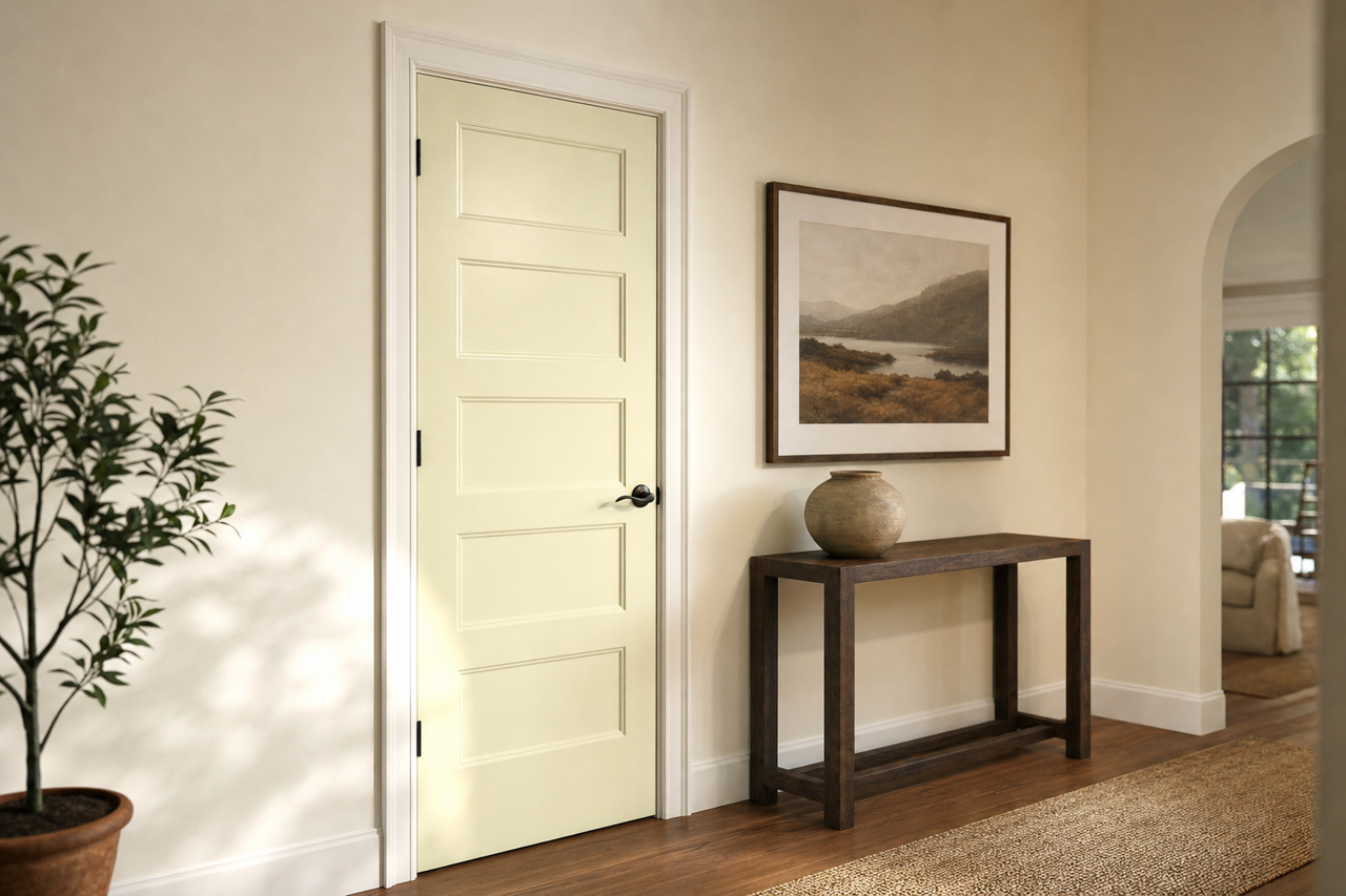 Limesicle by Benjamin Moore on interior-doors