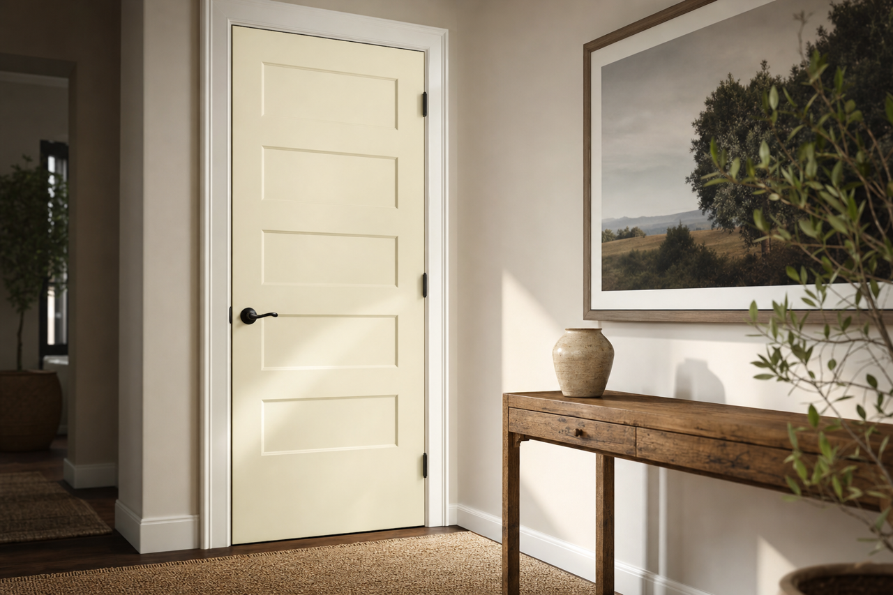 Cotton by Benjamin Moore on interior-doors