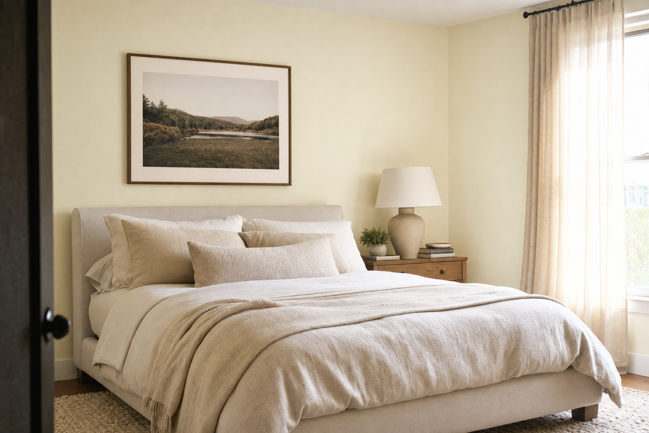 Cotton by Benjamin Moore on interiors