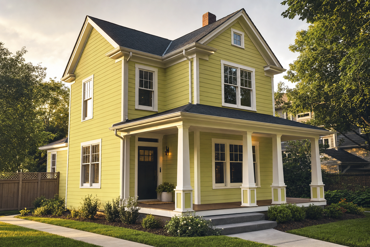 Split by Benjamin Moore on exterior