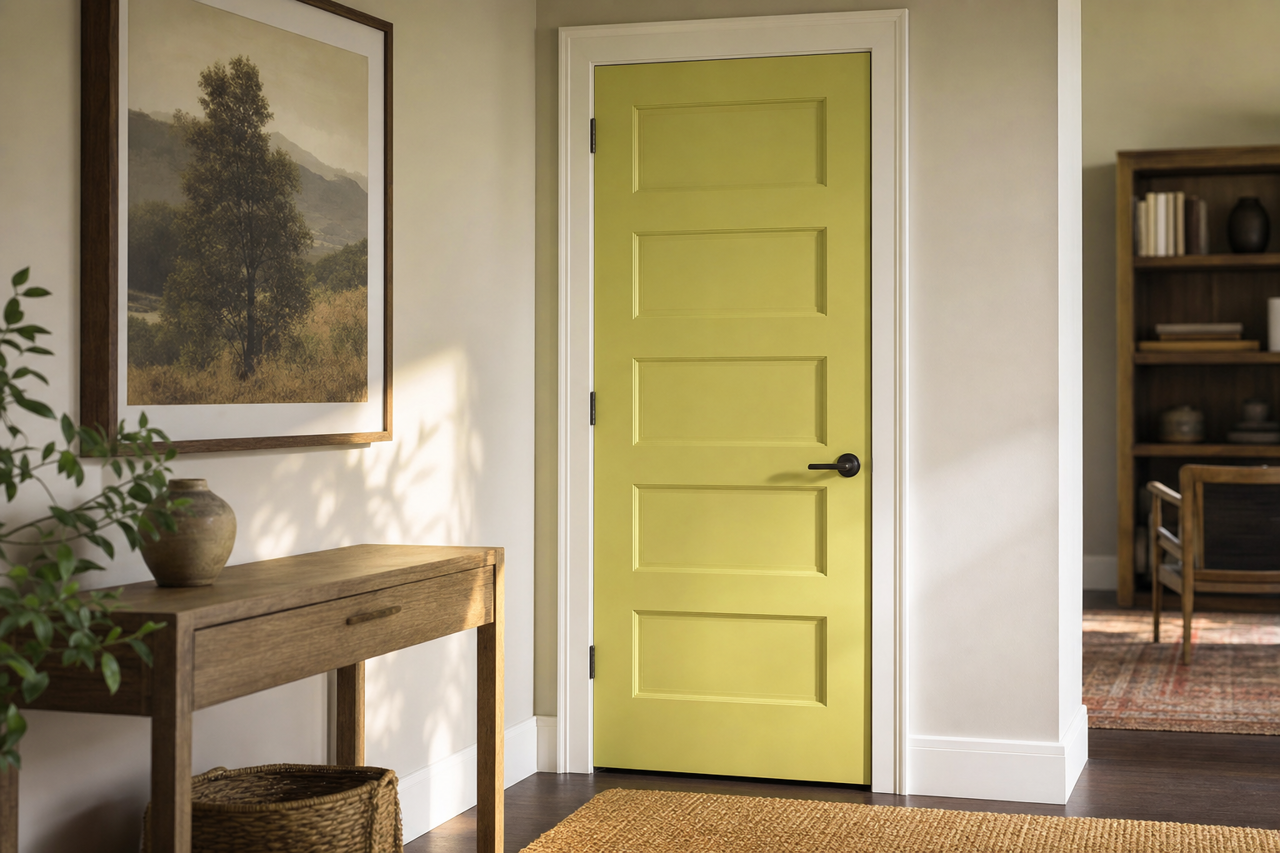 Split by Benjamin Moore on interior-doors