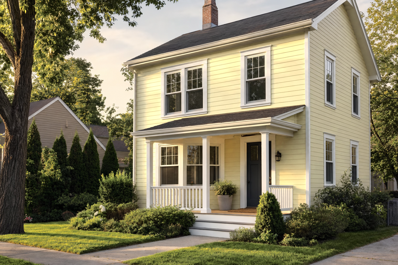 Pale by Benjamin Moore on exterior