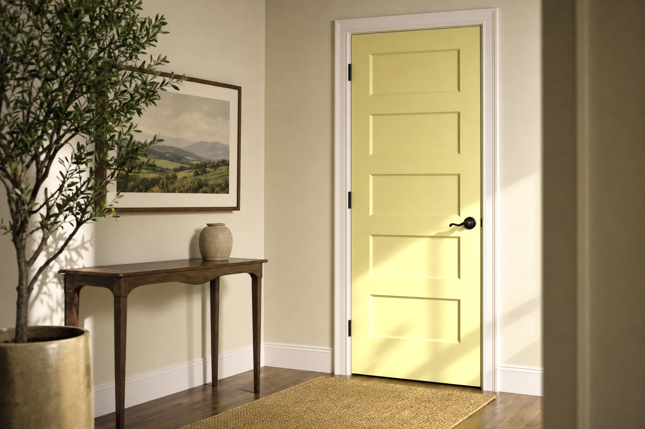 Pale by Benjamin Moore on interior-doors