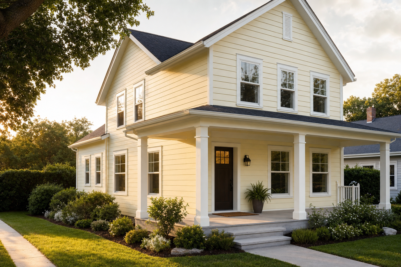 Cream by Benjamin Moore on exterior