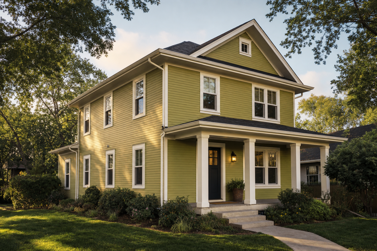 Oregano by Benjamin Moore on exterior