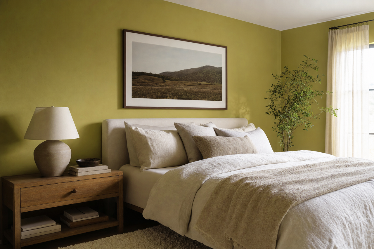 Olive by Benjamin Moore on interiors